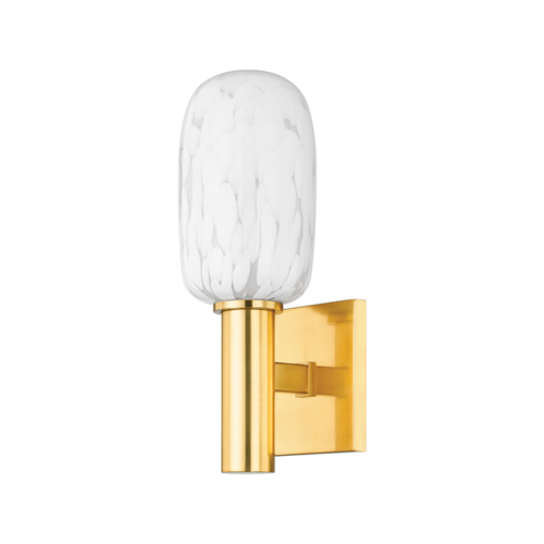 Mitzi by Hudson Valley Abina Wall Sconce in Aged Brass by Mitzi by Hudson Valley H841101-AGB