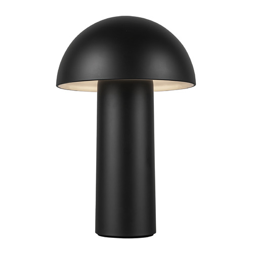 Kuzco Lighting Setas Black LED Table Lamp with Bowl / Dome Shade