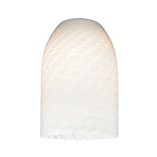 White Art Glass Shade - Lipless with 1-5/8-Inch Fitter Opening