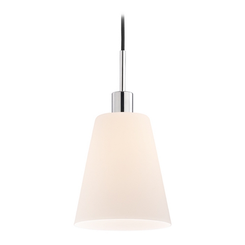 Modern Mini Pendant with White Glass by Sonneman Lighting