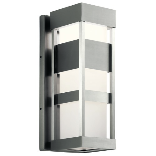 Kichler Lighting Ryler 18.50-Inch Brushed Aluminum LED Outdoor Wall Light by Kichler Lighting 59036BALED