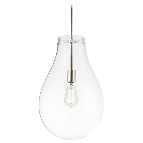 Maxim Lighting Maxim Lighting Gourd Satin Nickel Pendant Light with Bowl / Dome Shade 10162CLSN