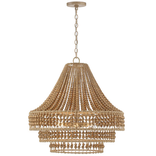 Crystorama Lighting Silas 27-Inch Chandelier in Burnished Silver by Crystorama Lighting SIL-B6006-BS