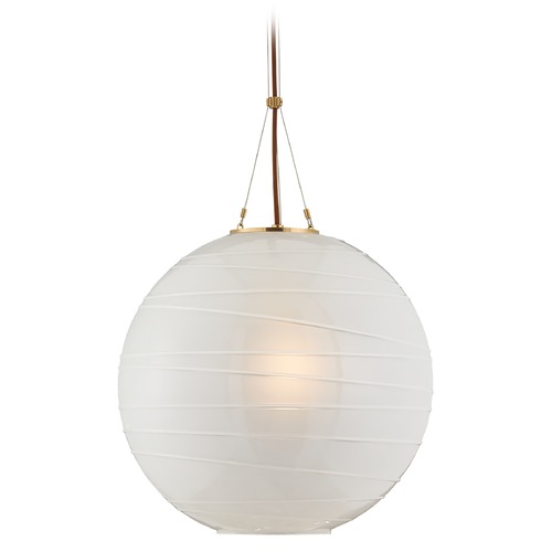 Alexa Hampton Hailey Pendant in Natural Brass by Visual Comfort Signature