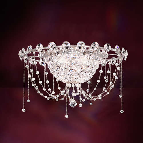 Schonbek Worldwide Lighting Chrysalita Polished Stainless Steel Flushmount Light