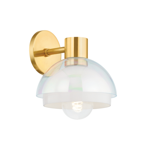 Mitzi by Hudson Valley Modena Wall Sconce in Aged Brass by Mitzi by Hudson Valley H844101-AGB