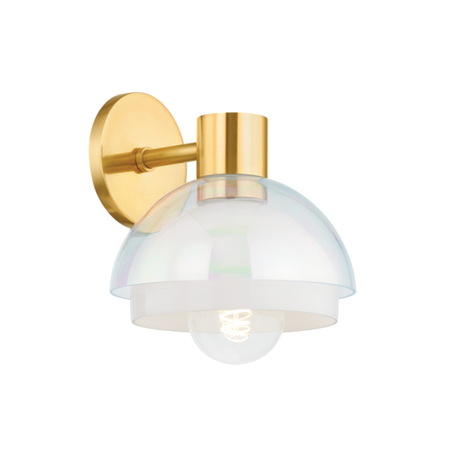 Modena Wall Sconce in Aged Brass by Mitzi by Hudson Valley