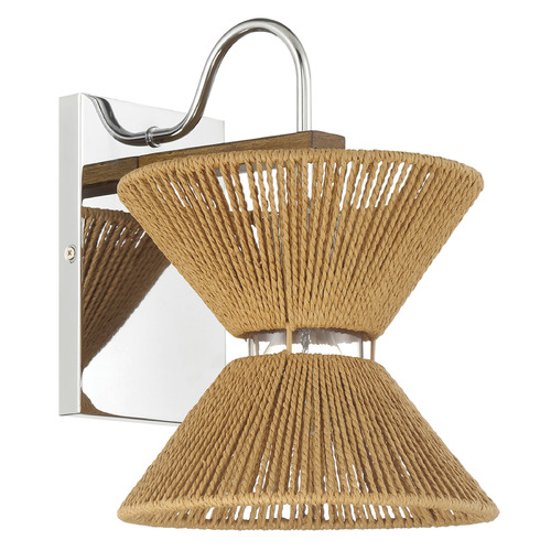 Craftmade Lighting Serena Chrome & Walnut Sconce
