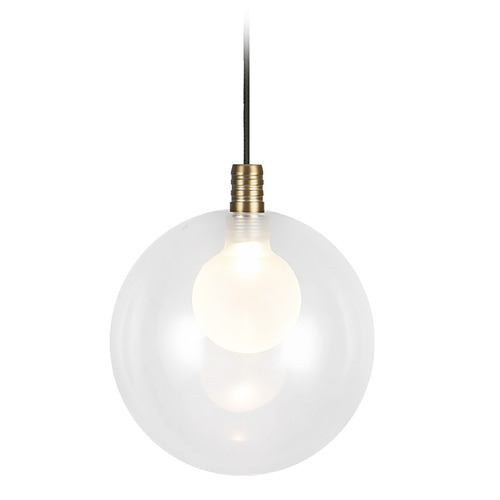 Kuzco Lighting Bolla Brushed Gold LED Mini-Pendant Light with Globe Shade