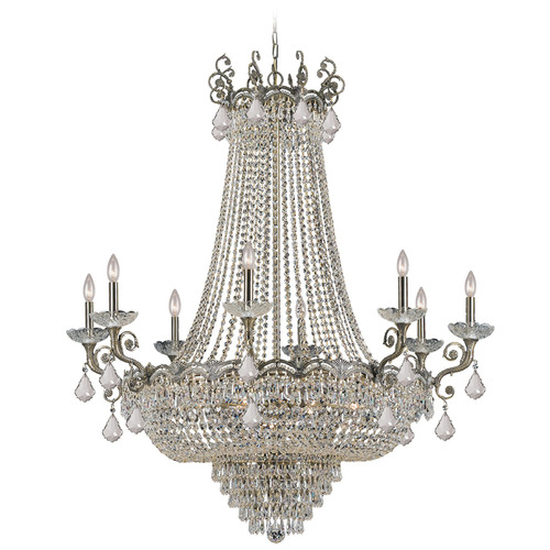 Crystorama Lighting Majestic Historic Brass Crystal Chandelier