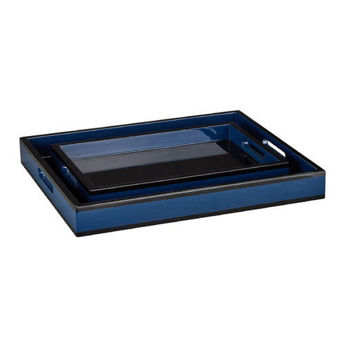 Currey and Company Navy & Black Tray