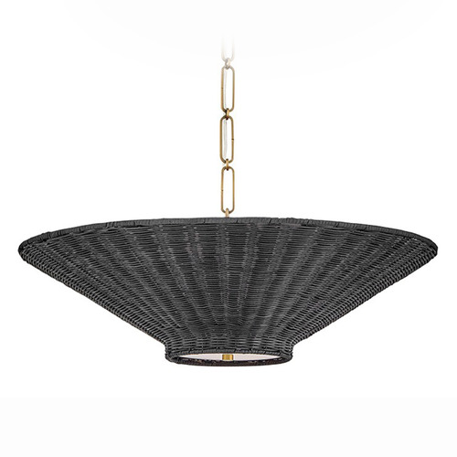 Hinkley Delia Lacquered Brass LED Pendant Light with Coolie Shade