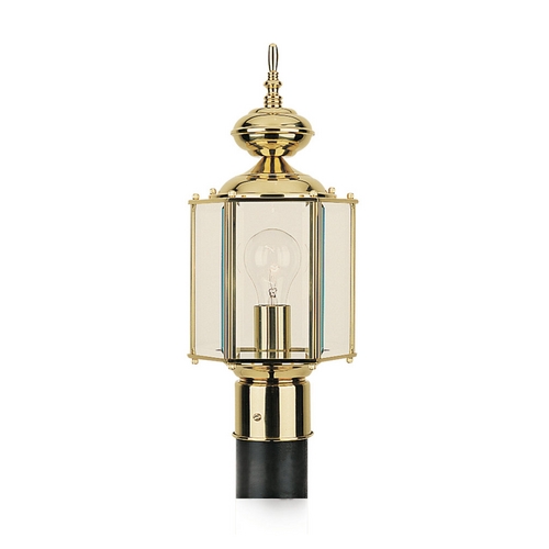 Classico Post Light in Polished Brass by Generation Lighting
