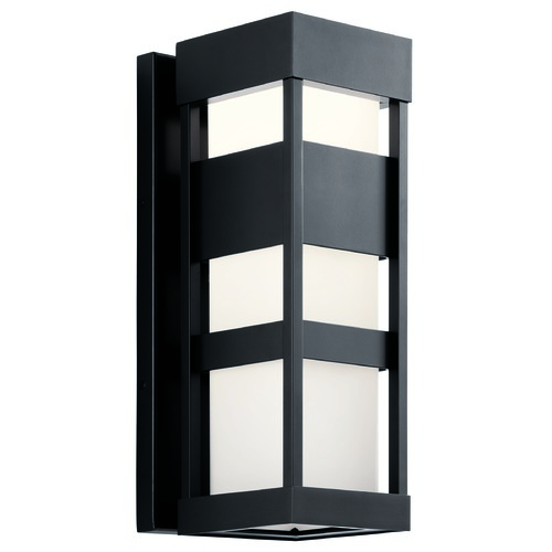 Kichler Lighting Ryler 18.50-Inch Black LED Outdoor Wall Light by Kichler Lighting 59036BKLED