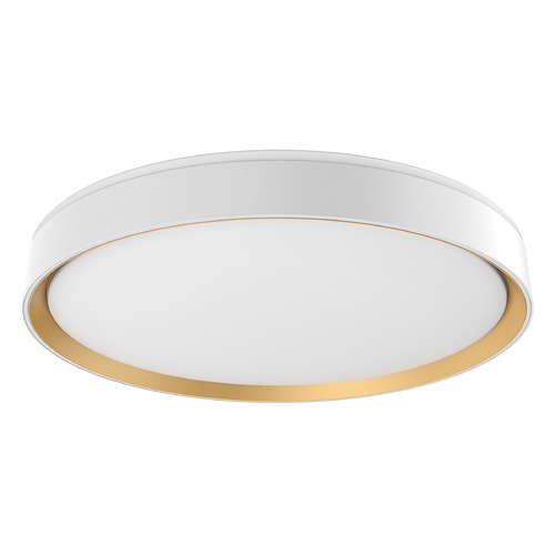 Kuzco Lighting Essex 19.75-Inch LED Flush Mount Ceiling Light in White & Gold by Kuzco Lighting FM43920-WH/GD