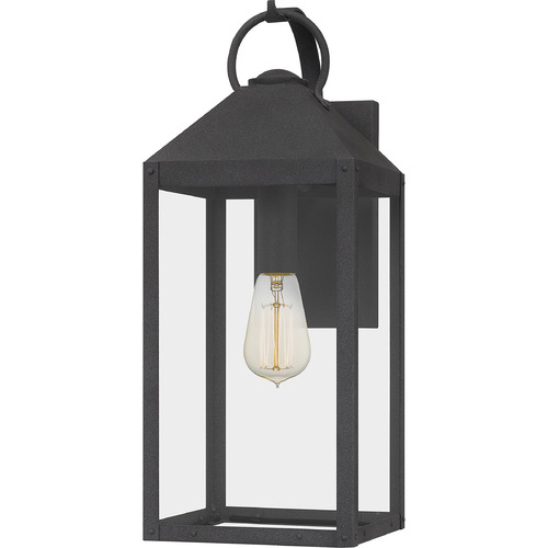 Thorpe Outdoor Wall Light in Mottled Black by Quoizel Lighting