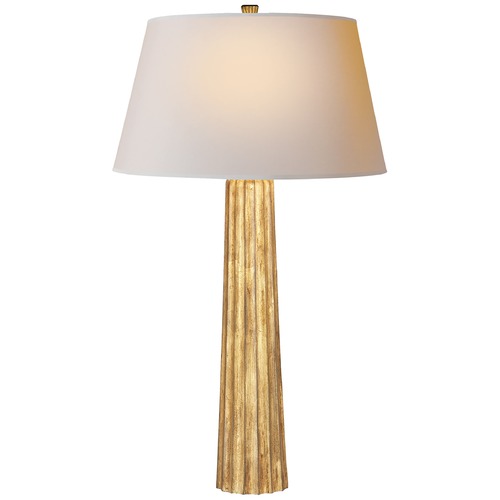 Visual Comfort Signature Collection E.F. Chapman Fluted Spire Table Lamp in Gilded Iron by Visual Comfort Signature CHA8906GINP