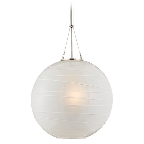 Alexa Hampton Hailey Pendant in Polished Nickel by Visual Comfort Signature