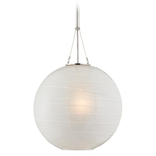 Visual Comfort Signature Collection Alexa Hampton Hailey Pendant in Polished Nickel by Visual Comfort Signature AH5015PNFG