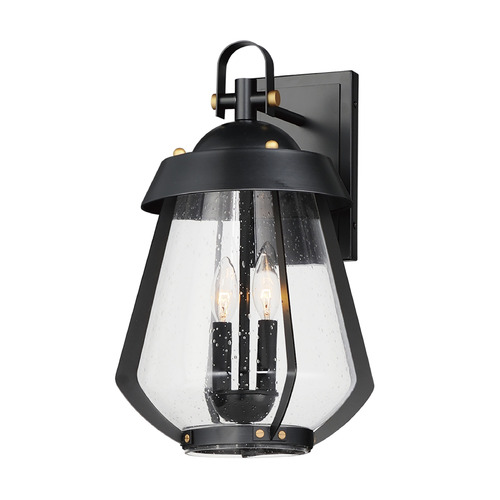 Maxim Lighting Mariner Black & Antique Brass Outdoor Wall Light by Maxim Lighting 30624CDBKAB