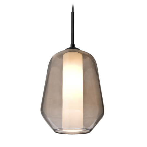 Besa Lighting Link Black Mini-Pendant Light with Bowl / Dome Shade