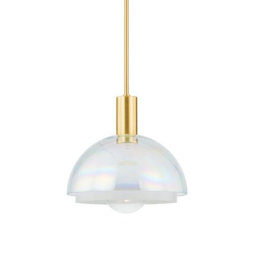 Modena Pendant in Aged Brass by Mitzi by Hudson Valley