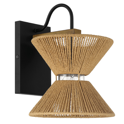 Craftmade Lighting Serena Flat Black & Walnut Sconce