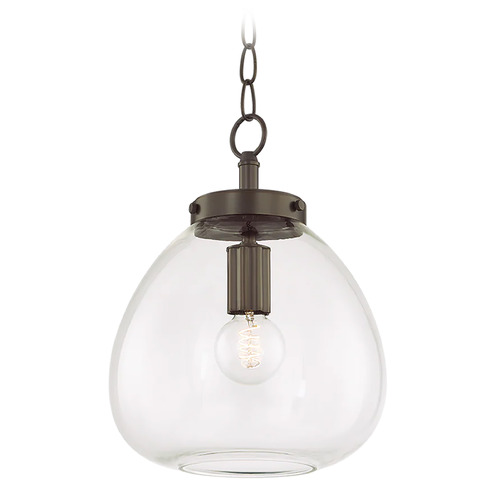 Mitzi Tara Small Terracotta Brown Glass Pendant