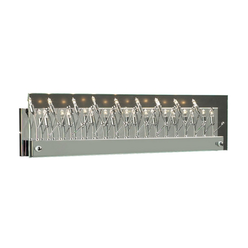 PLC Lighting Modern Bathroom Light with Clear Glass in Polished Chrome Finish 81642 PC