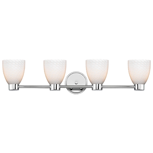 Design Classics Lighting Aon Fuse Chrome Bathroom Light 1804-26 GL1020MB
