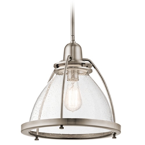 Kichler Lighting Seeded Glass Pendant Pewter by Kichler Lighting 43737CLP