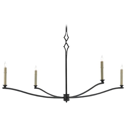 Currey and Company Lighting Knole Chandelier in French Black by Currey & Company 9000-0176