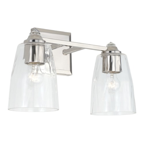 HomePlace by Capital Lighting Homeplace By Capital Lighting Laurent Polished Nickel Bathroom Light 141821PN-509