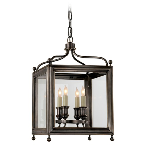 Visual Comfort Signature Collection J. Randall Powers Greggory Small Lantern in Bronze by Visual Comfort Signature SP5001BZ