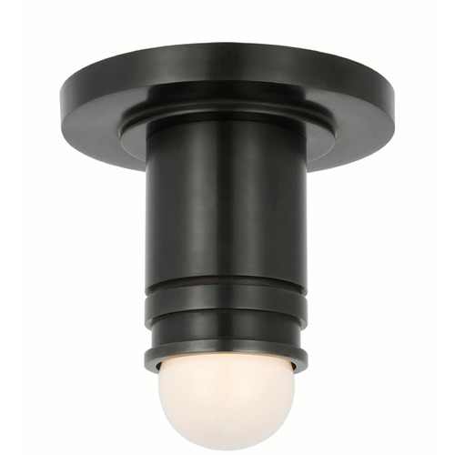 Visual Comfort Signature Collection Thomas OBrien Top Hat Mini Flush Mount in Bronze by VC Signature TOB4360BZ