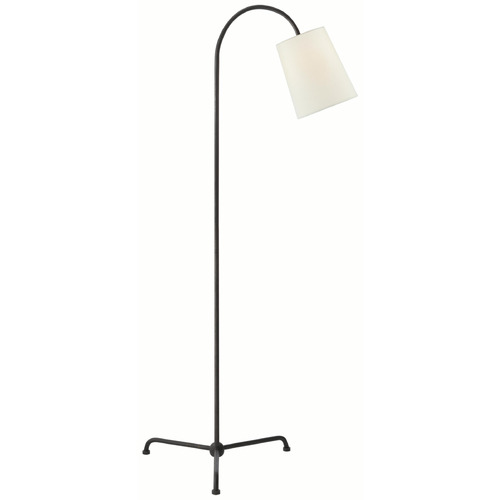 Visual Comfort Signature Collection Mia Aged Iron Floor Lamp with Conical Shade