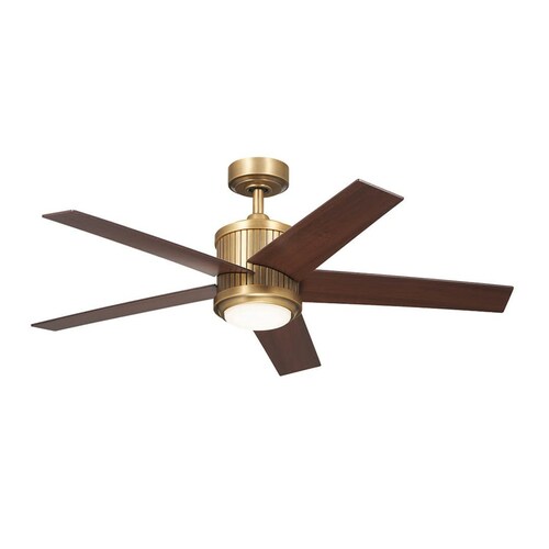 Kichler Lighting Brahm Natural Brass LED Ceiling Fan by Kichler Lighting 300048NBR