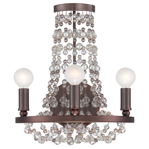 Crystorama Lighting Crystorama Lighting Channing Chocolate Bronze Sconce 1542-CB-MWP