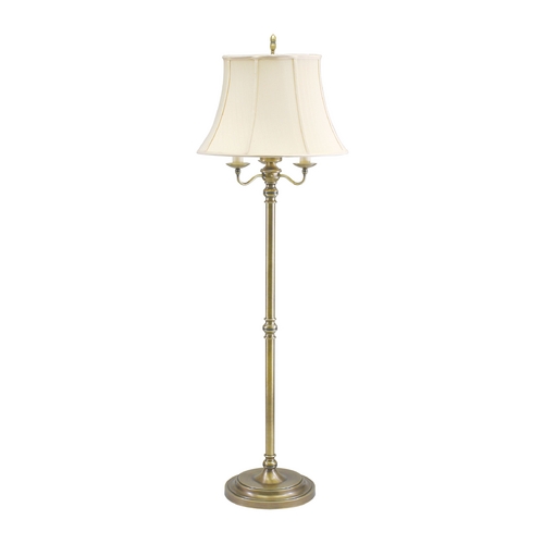 Newport Six-Way Floor Lamp in Antique Brass by House of Troy Lighting