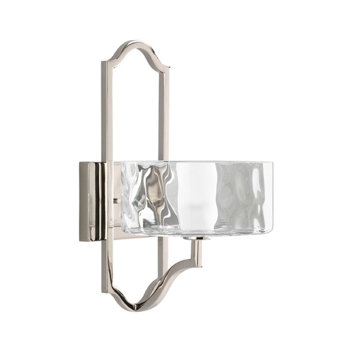 Progress Lighting Caress Sconce in Polished Nickel by Progress Lighting P7046-104WB