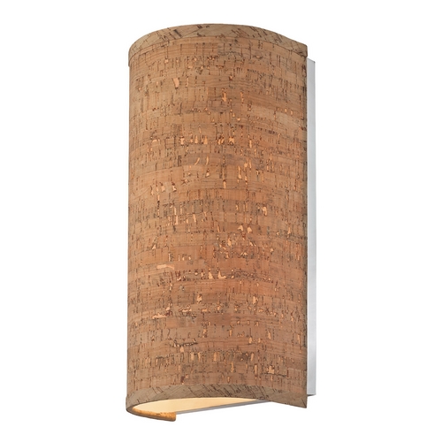 Cork Wall Sconce with Cylinder Shade