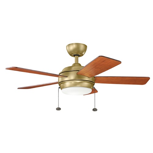 Kichler Lighting Starkk 42-Inch Natural Brass LED Fan by Kichler Lighting 330171NBR