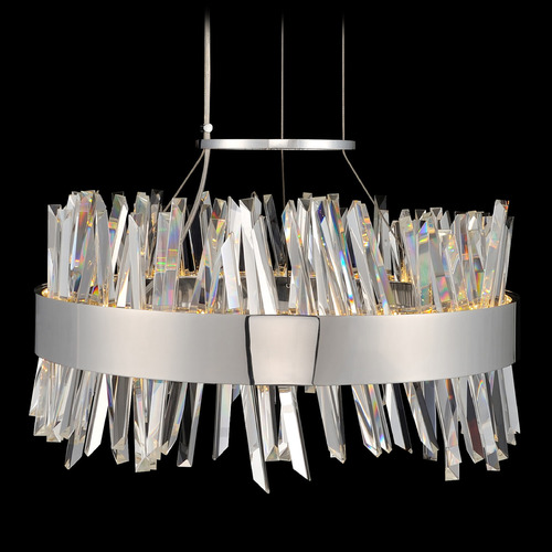 Allegri Crystal Glacier Chrome LED Pendant Light