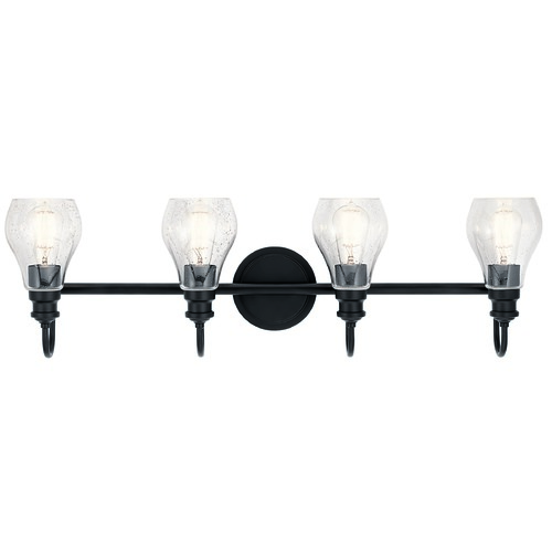 Greenbrier 33-Inch Black Vanity Light by Kichler Lighting