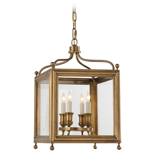 Visual Comfort Signature Collection J. Randall Powers Greggory Small Lantern in Brass by Visual Comfort Signature SP5001HAB
