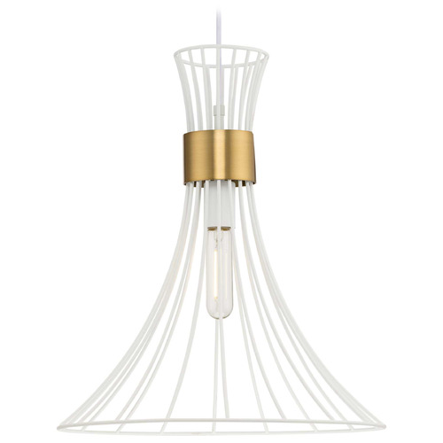Progress Lighting Parkhurst 1-Light Satin Brass Chandelier