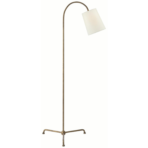 Visual Comfort Signature Collection Mia Gilded Iron Floor Lamp with Conical Shade