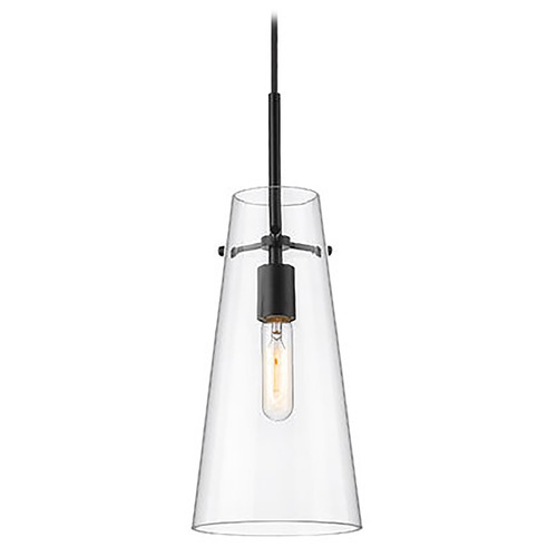 Z-Lite Kira Matte Black Mini-Pendant Light with Conical Shade