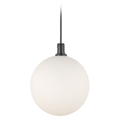 Kuzco Lighting Bolla Black LED Mini-Pendant Light with Globe Shade