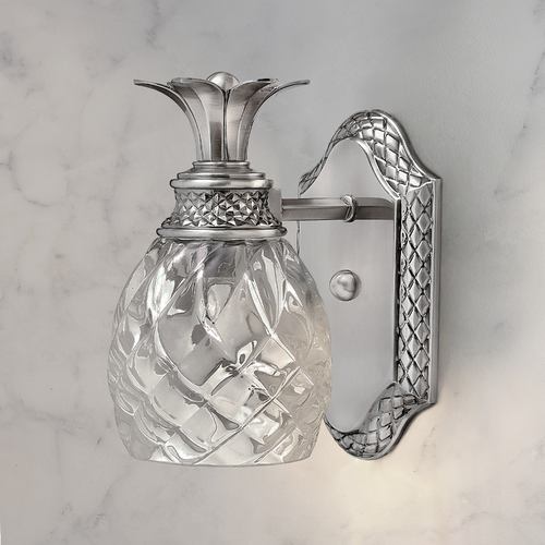 Plantation 8.75-Inch Wall Sconce in Polished Antique Nickel by Hinkley Lighting